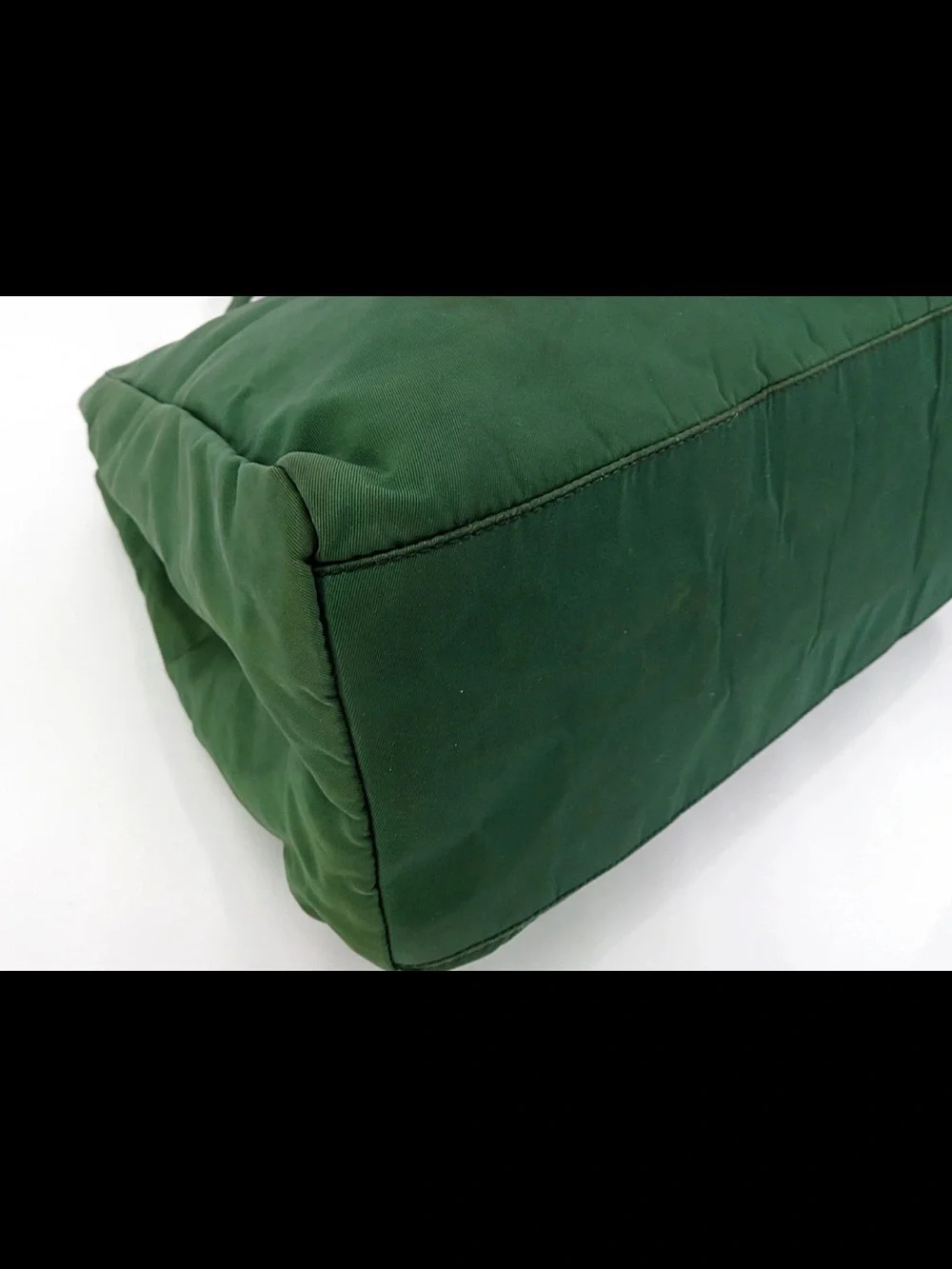 Prada Green Nylon Tote Bag